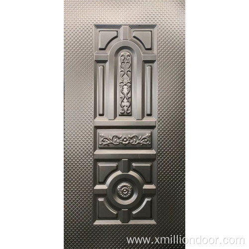 Decorative metal door panel